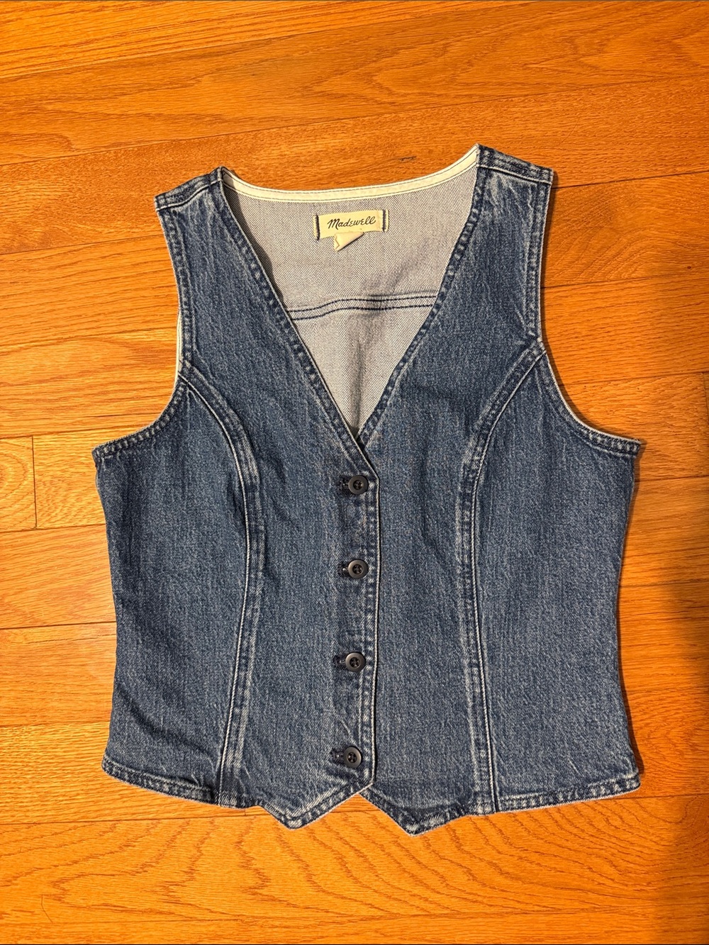 Madewell Fitted Denim Vest Size 4